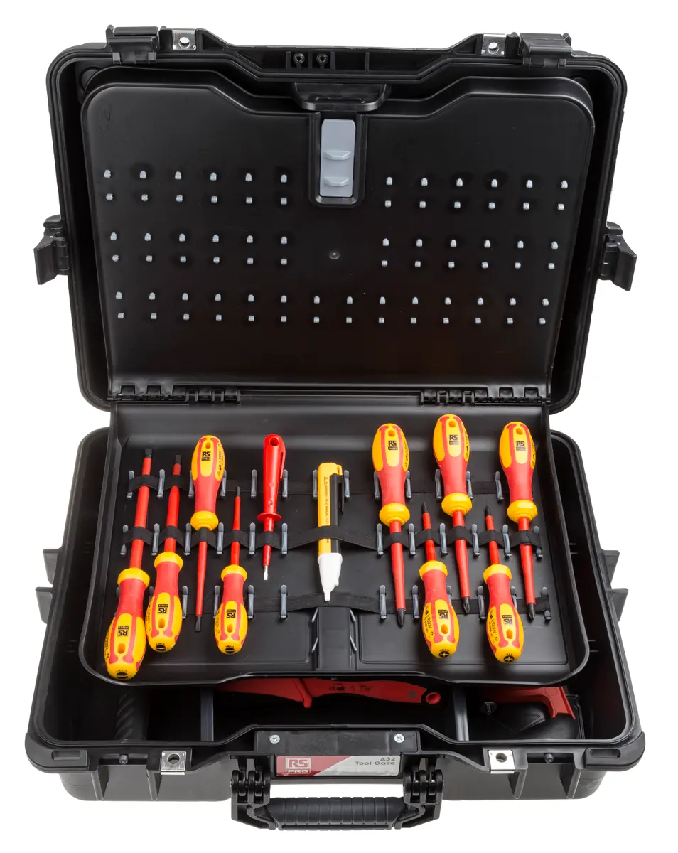 Produktfoto 1 von RS PRO VDE 1000V zugelassen Elektriker Werkzeugsatz, Tasche 36-teilig