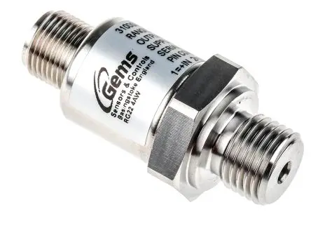 Produktfoto 1 von Gems Sensors 3100 Relativ Drucksensor 0 bar, Analog 400 bar, für Hydrauliköl, Öl, Luft, Medium, Hydraulikflüssigkeit
