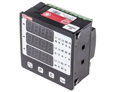 Produktfoto 1 von RS PRO Alpha 20 LED Digitales Multifunktionsmessgerät für Aktiv, AC Strom, Frequenz, Leistung, Wechselspannung, Energie