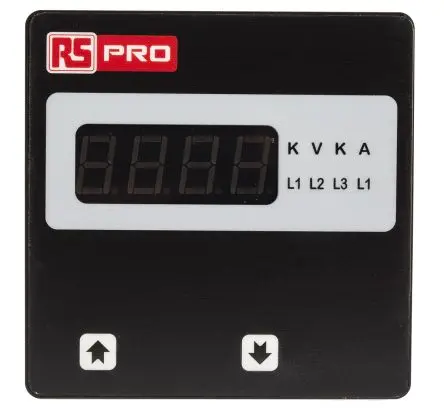 Produktfoto 1 von RS PRO BT14 Digitales Spannungsmessgerät AC LED-Anzeige 4-stellig bis 9999 / ±0.5 + 1 Digit %, 92 mm, 92 mm, 55 mm