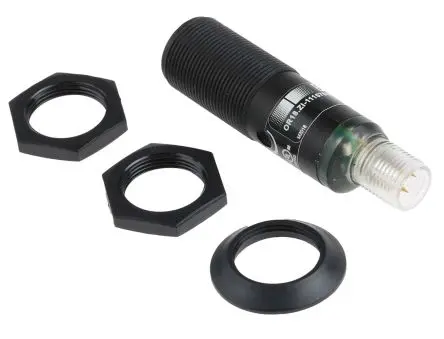 Produktfoto 1 von Baumer OR18 Zylinderförmig Optischer Sensor, Diffus, PnP Ausgang, Mit Gewinde