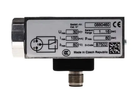 Produktfoto 1 von RS PRO 18D Elektromechanisch Druckschalter, 30V, 1 bar → 16 bar