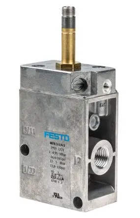 Produktfoto 1 von Festo 3/2-Wege, Geschlossen, Monostabil MFH Pneumatisches Magnetventil G, Elektrisch-betätigt