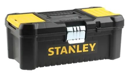 Produktfoto 1 von Stanley Kunststoff Werkzeugbox Gelb, Schwarz, L. 188 mm B. 132 H. 320 mm, 500, Register