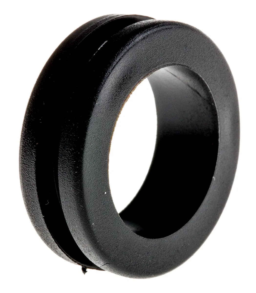 Produktfoto 1 von RS PRO PLIO Kabeltülle 18 mm, Typ Kabeltülle bis Ø 18 mm Loch ø 22 mm Polyvinylchlorid Schwarz -30 °C min. 70 °C max.