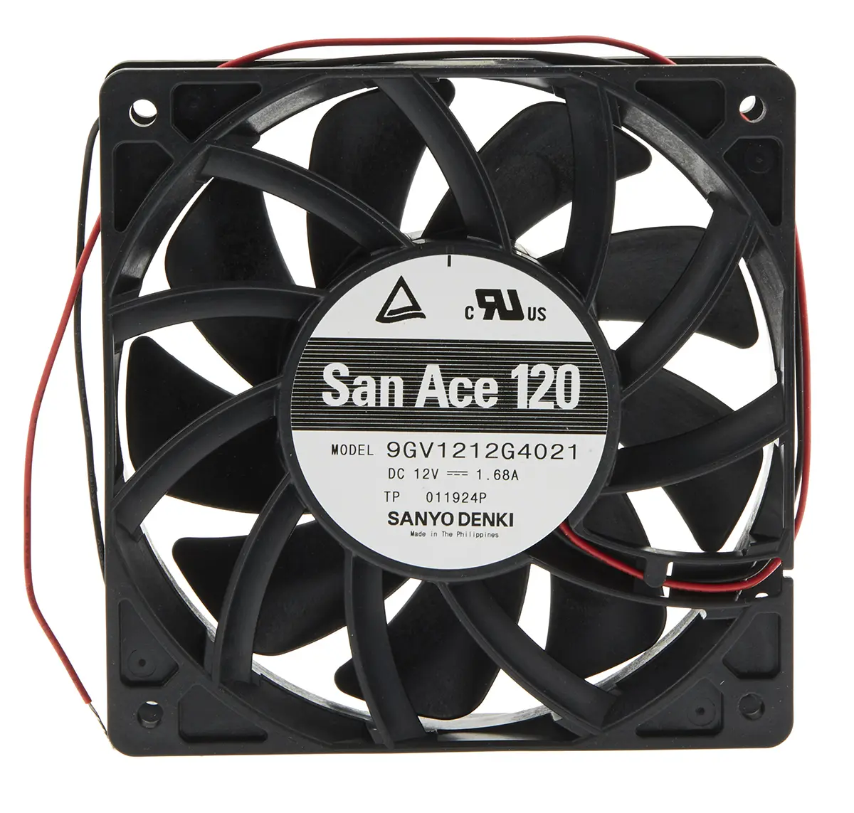 Produktfoto 1 von Sanyo Denki San Ace 9GV DC-Axiallüfter, Kugellager, 12 V dc / 20.16W, 120 x 120 x 25mm, 5100U/min, 289.8m³/h