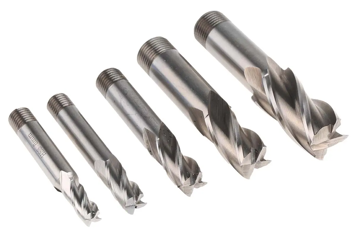 Produktfoto 1 von RS PRO HSS Schaftfräser 4-schneidig 6mm x 100 mm