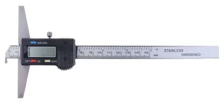 Produktfoto 1 von RS PRO Tiefenmessgerät Beide aus Edelstahl, 150 mm / ±0.03 mm, 0.01 mm