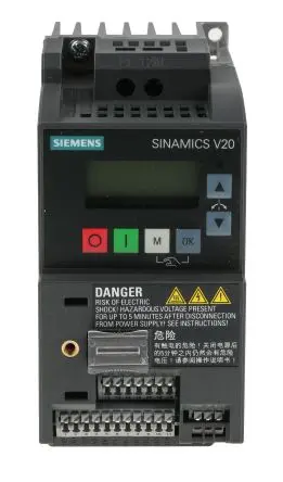 Produktfoto 1 von Siemens SINAMICS V20 1-Phasen Frequenzumrichter 0.75 kW 240V 4.2 A 550Hz