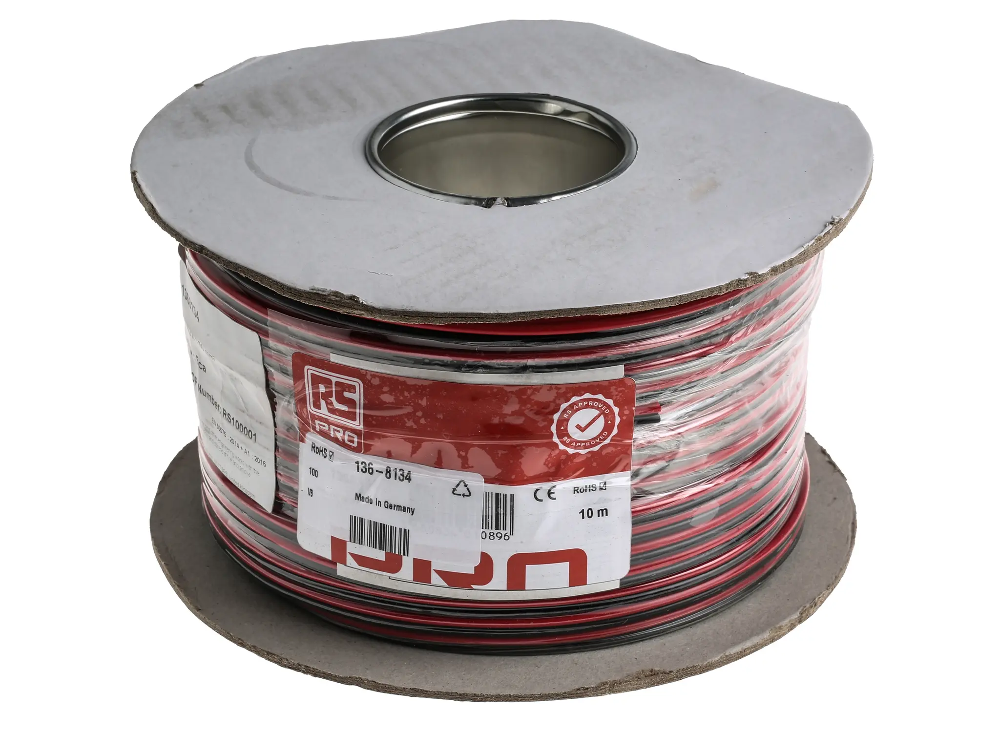 Produktfoto 1 von RS PRO Audiokabel Lautsprecherkabel 2-adrig 1,5 mm² PVC, Außen-ø 2.60 x 5.2mm, L. 100m