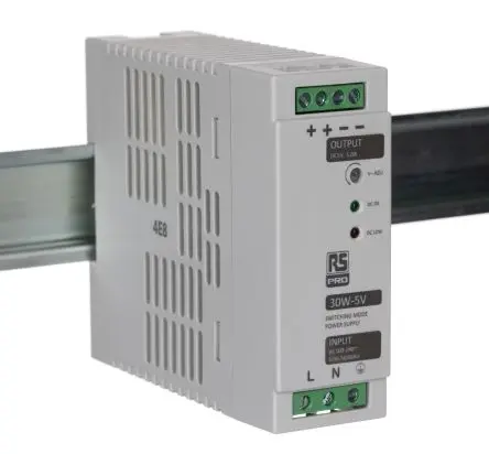 Produktfoto 1 von RS PRO DIN-Schienen Netzteil Geschalteter Modus 264V ac / 5 A 5.3V dc Gleichstrommotor 30 W