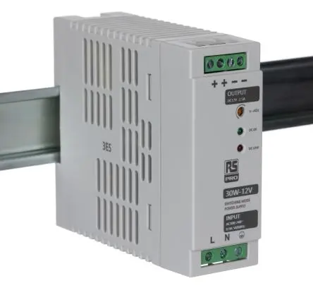 Produktfoto 1 von RS PRO DIN-Schienen Netzteil Schaltnetzteil 264V ac AC / 2.5 A 12.3V dc DC 30 W
