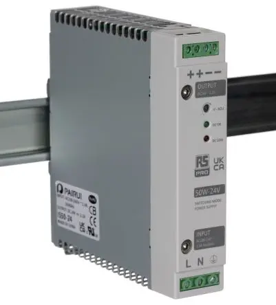 Produktfoto 1 von RS PRO DIN-Schienen Netzteil Schaltnetzteil 264V ac AC / 2.2 A 24.5V dc DC 50 W