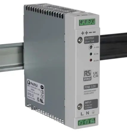 Produktfoto 1 von RS PRO DIN-Schienen Netzteil Geschalteter Modus 264V ac / 5 A 14V dc Gleichstrommotor 300 W