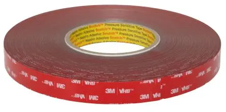 Produktfoto 1 von 3M GPH-060GF VHB Acrylschaum Schaumstoff Klebeband doppelseitig, Grau, Stärke 0.6 mm, 19mm x 33 m, 25N/cm