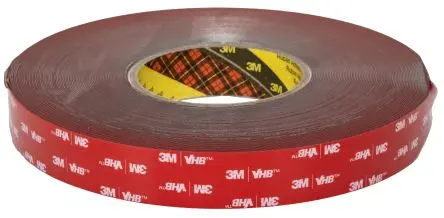 Produktfoto 1 von 3M GPH-060GF VHB Acrylschaum Schaumstoff Klebeband doppelseitig, Grau, Stärke 0.6 mm, 25mm x 33 m, 25N/cm