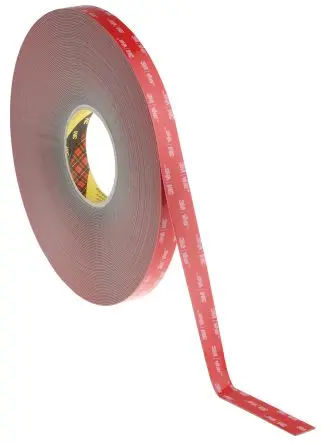 Produktfoto 1 von 3M GPH-110GF VHB Acrylschaum Schaumstoff Klebeband doppelseitig, Grau, Stärke 1.1 mm, 19mm x 33 m, 37N/cm