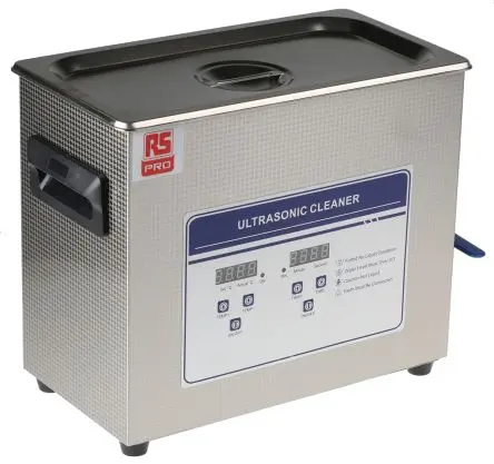Produktfoto 1 von RS PRO Edelstahl Ultraschallreiniger 6.5L, 200 W, 325 mm x 180mm x 280 mm