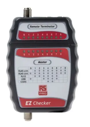 Produktfoto 1 von RS PRO Netzwerktester, Kabelprüfgerät, BNC, RJ11, RJ45