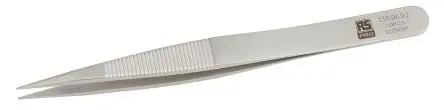 Produktfoto 1 von RS PRO Edelstahl Pinzette, 120mm, Spitze Flach Antimagnetisch 1-teilig