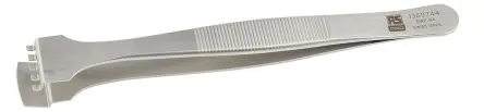 Produktfoto 1 von RS PRO Edelstahl Pinzette, 130mm, Spitze Geknickt Antimagnetisch 1-teilig