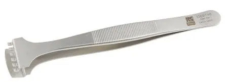 Produktfoto 1 von RS PRO Edelstahl Pinzette, 130mm, Spitze Geknickt Antimagnetisch 1-teilig