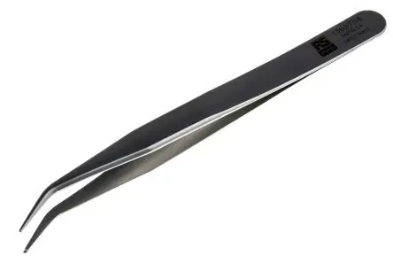 RS PRO Edelstahl Pinzette, 120mm, Spitze Geriffelt Antimagnetisch 1-teilig