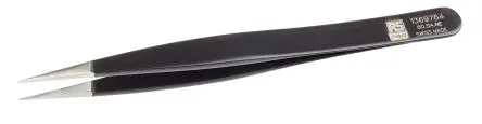 Produktfoto 1 von RS PRO Edelstahl Pinzette, 120mm, Spitze Flach Antimagnetisch 1-teilig ESD-Sicherheit