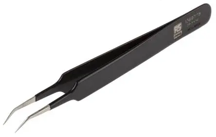Produktfoto 1 von RS PRO Edelstahl Pinzette, 110mm Antimagnetisch 1-teilig ESD-Sicherheit