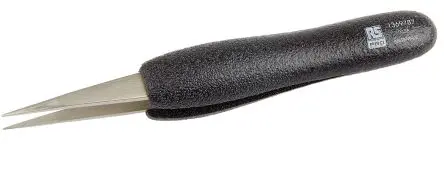 Produktfoto 1 von RS PRO Edelstahl Pinzette, 125mm, Spitze Flach Antimagnetisch 1-teilig ESD-Sicherheit