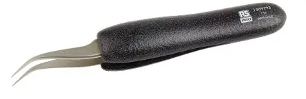 Produktfoto 1 von RS PRO Edelstahl Pinzette, 120mm, Spitze Gebogen, Fein Antimagnetisch 1-teilig ESD-Sicherheit