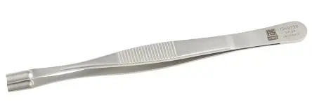Produktfoto 1 von RS PRO Edelstahl Pinzette, 145mm, Spitze Zylindrisch, Geriffelt Antimagnetisch 1-teilig