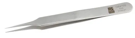Produktfoto 1 von RS PRO Edelstahl Pinzette, 110mm, Spitze Fein Antimagnetisch 1-teilig