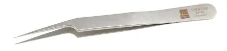 Produktfoto 1 von RS PRO Edelstahl Pinzette, 115mm, Spitze Extra Fein Antimagnetisch 1-teilig