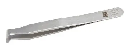 Produktfoto 1 von RS PRO Kohlenstoffstahl Pinzette, 115mm, Spitze Geknickt 1-teilig