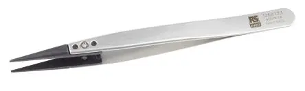 Produktfoto 1 von RS PRO Edelstahl Pinzette, 130mm, Spitze Flach Antimagnetisch 1-teilig ESD-Sicherheit