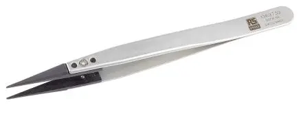 Produktfoto 1 von RS PRO Edelstahl Pinzette, 130mm, Spitze Fein Antimagnetisch 1-teilig ESD-Sicherheit