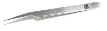 Produktfoto 1 von RS PRO Edelstahl Pinzette, 115mm, Spitze Fein Antimagnetisch 1-teilig