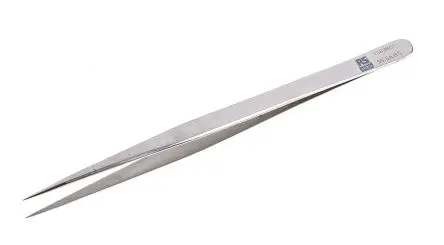Produktfoto 1 von RS PRO Edelstahl Pinzette, 140mm, Spitze Fein Antimagnetisch 1-teilig