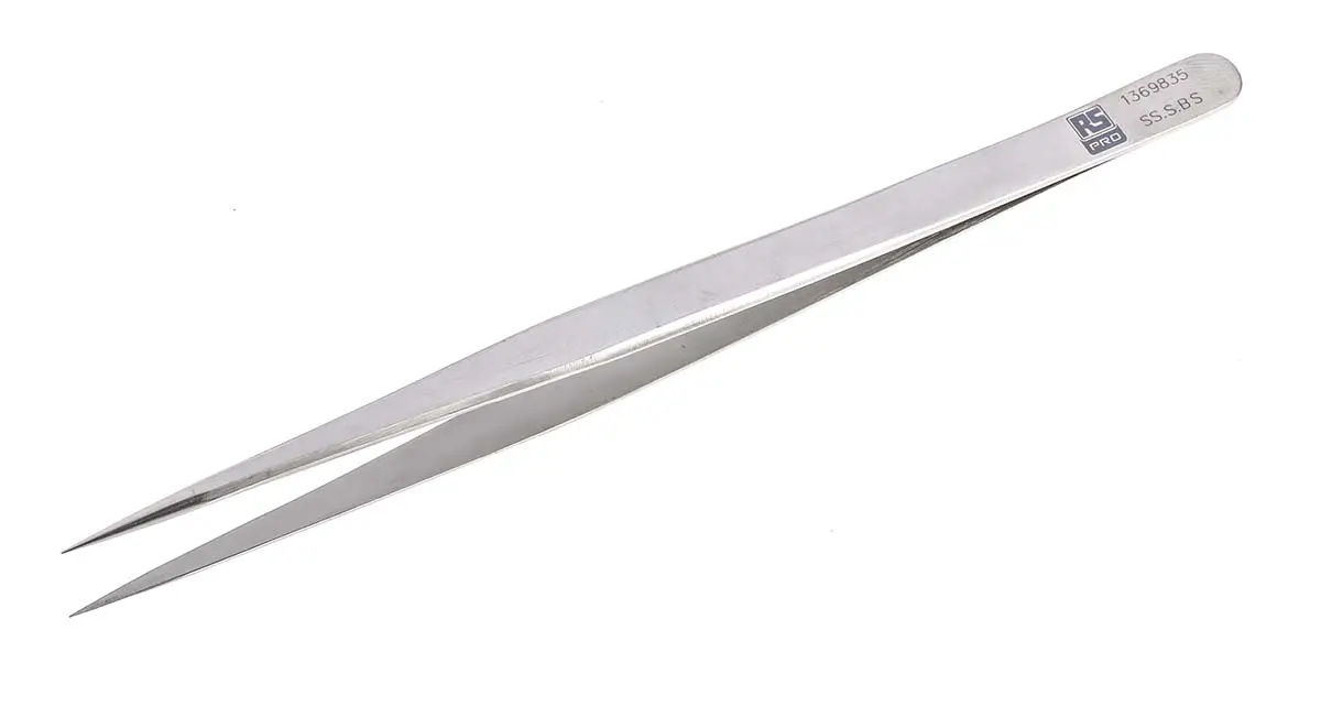 Produktfoto 1 von RS PRO SS.S Edelstahl Pinzette, 140 mm