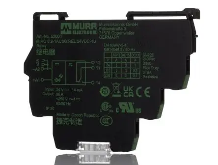 Produktfoto 1 von Murrelektronik Limited Interface Relais 24V dc, 1-poliger Umschalter DIN-Hutschiene 14mA