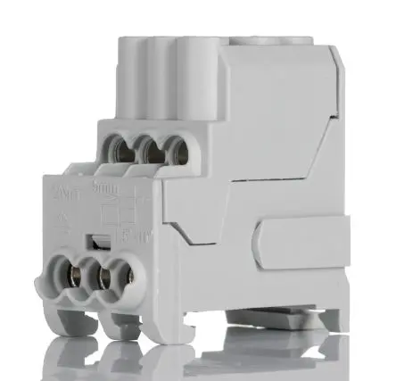 Produktfoto 1 von Weidmüller Verteilerblock 6-polig / 690V ac/dc 100A, Wemid Grau