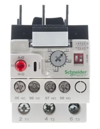 Produktfoto 1 von Schneider Electric LR9D Thermisches Überlastrelais 300 mW 1 Schließer/1 Öffner, 690V / 0.4A, 2 A 3P, 45 mm x 79.9mm