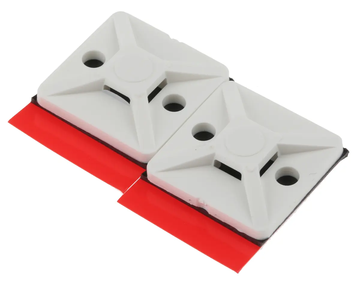 Produktfoto 1 von HellermannTyton SolidTack MB3APT-I Befestigungssockel, Nylon 6.6 Weiß 19 mm x 4.4 mm Kabelbinder x 19 mm für 3.1 mm