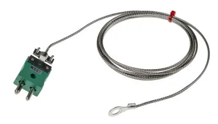 Produktfoto 1 von RS PRO RS222/1016 Edelstahl, Glasfaser Unterlegscheibe-Thermoelement Typ K, Ø 6 mm x 2 m 60 °C → 350 °C