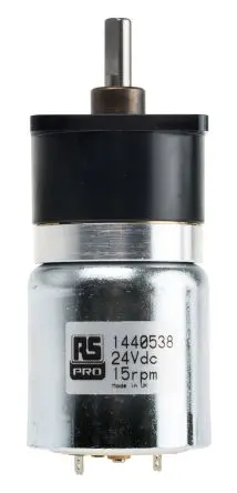 Produktfoto 1 von RS PRO GS38 Bürsten-Getriebemotor DC-Getriebemotor bis 70 Ncm 200:1, 24V dc, 26U/min, Wellen-Ø 5.5 mm, 40mm x 71 mm x 12