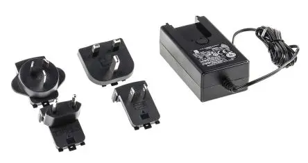 Produktfoto 1 von RS PRO 30 W HK-AB 1 AC/DC-Adapter 2.1 x 5.5 x 12 mm Mittenkontakt positiv Australien, EU, UK, US 1.25 A AC/DC-Adapter,