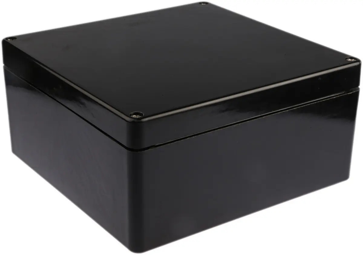 Produktfoto 1 von RS PRO Ex-GJB GF Polyester Abzweigdose Schwarz IP66 IECEx, ATEX Breite 250 mm Höhe 120 mm Länge 255 mm