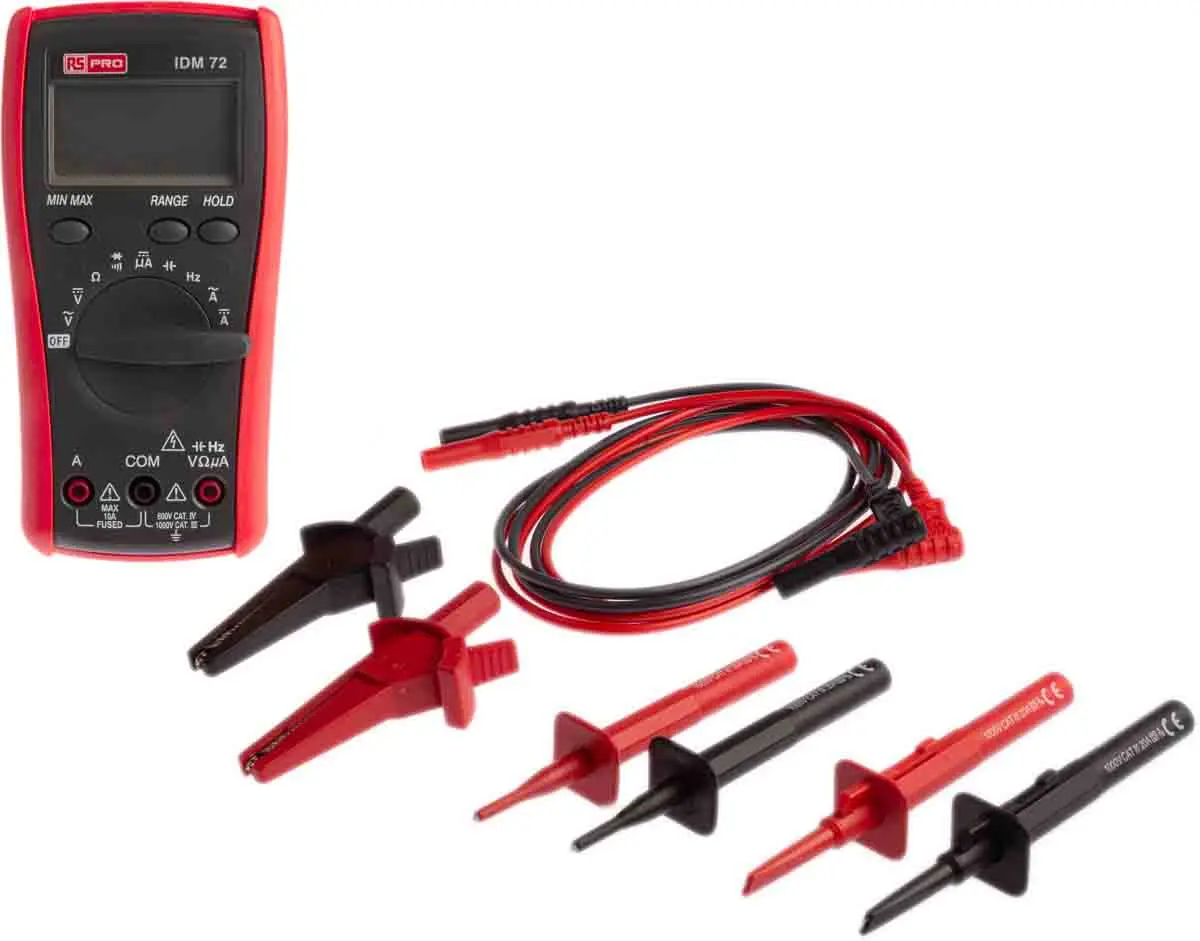 Produktfoto 1 von RS PRO IDM72 Tragbar Digital Multimeter Echteffektivwert, CAT III, CAT IV 600 V ac / 10 A 10 A, 60 mΩ
