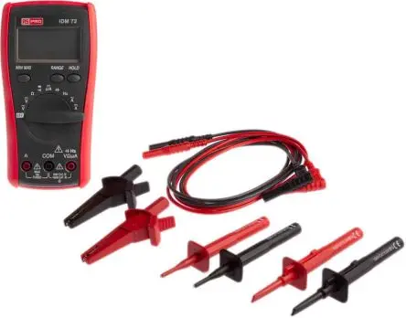 Produktfoto 1 von RS PRO IDM72 Tragbar Digital Multimeter Echteffektivwert, CAT III, CAT IV 600 V ac / 10 A ac 10 A dc, 60 mΩ